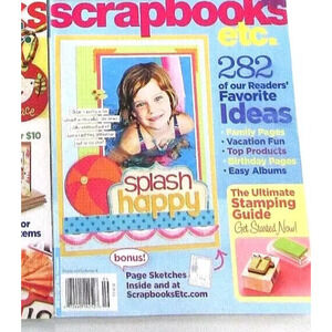 Scrapbooks etc Aug Sept 2009 Magazine stamping Guide vacation, birthday patterns